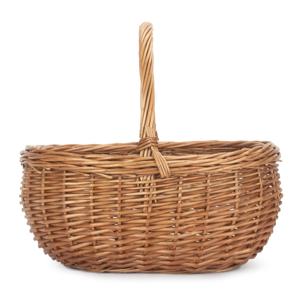 Small Deluxe Double Steamed Wicker Shopping Basket