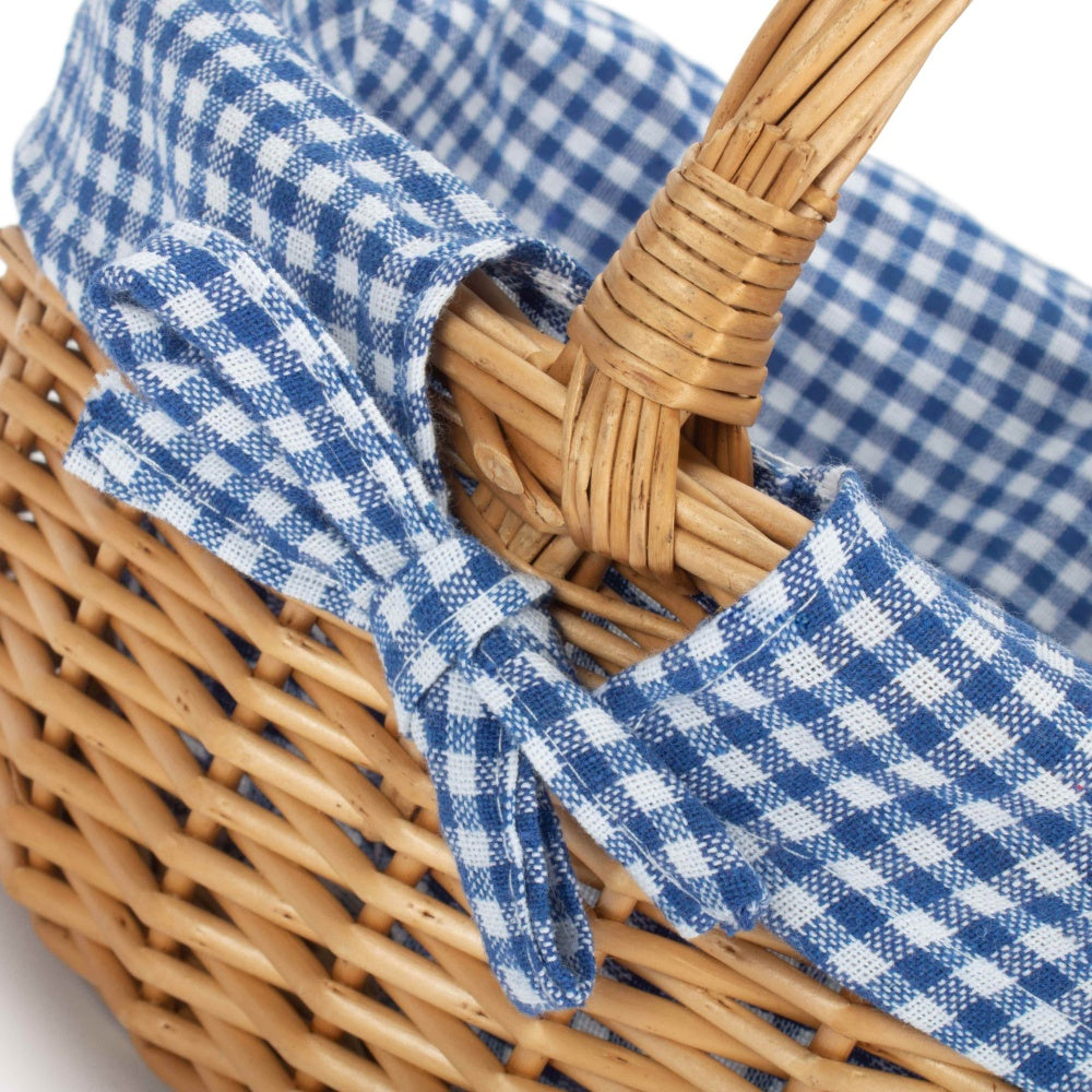 Full Buff Willow Children’s Oval Wicker Shopping Basket with Lining