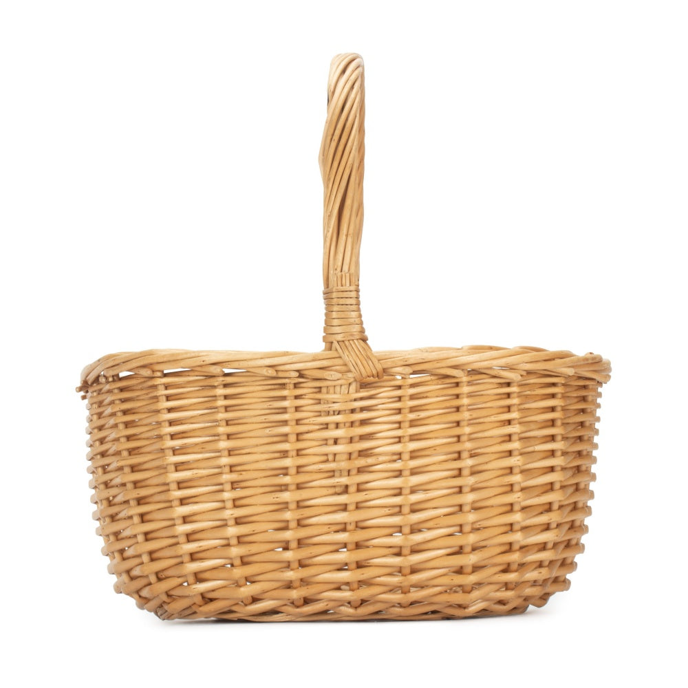 Full Buff Willow Children’s Oval Wicker Shopping Basket with Lining