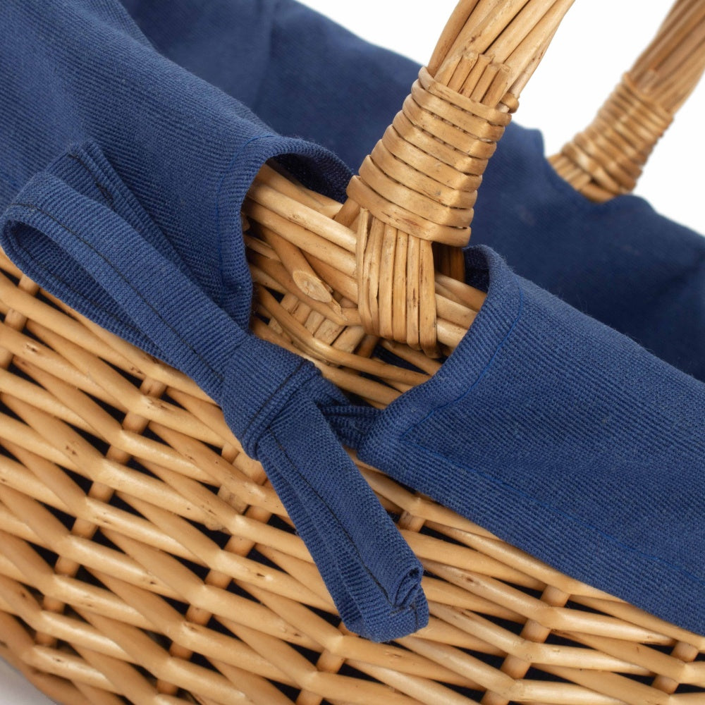 Full Buff Willow Children’s Oval Wicker Shopping Basket with Lining
