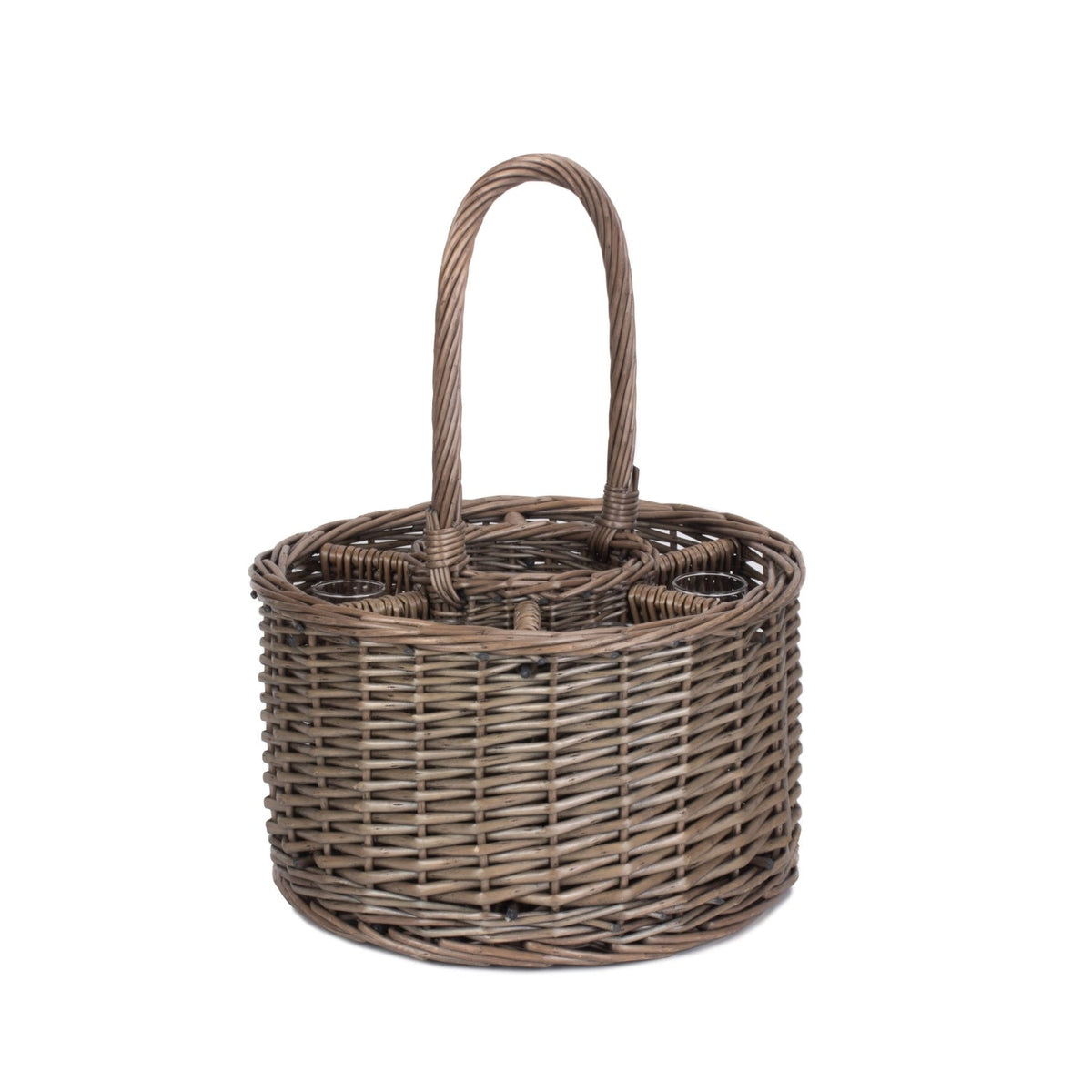 Special Event Wicker Drinks Basket with Glasses
