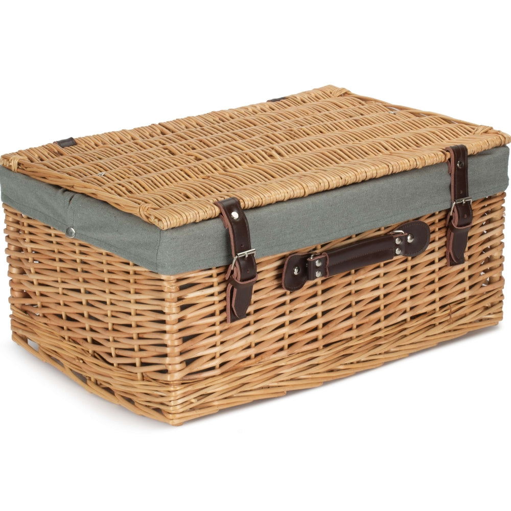 51cm Buff Willow Wicker Picnic Basket