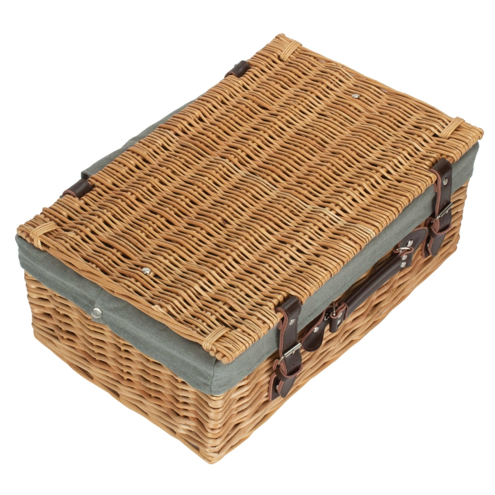 46cm Buff Willow Wicker Picnic Basket