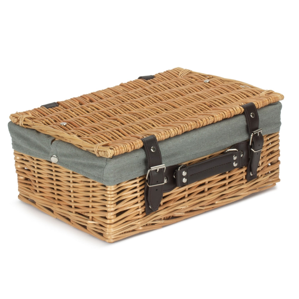 36cm Buff Willow Wicker Picnic Basket