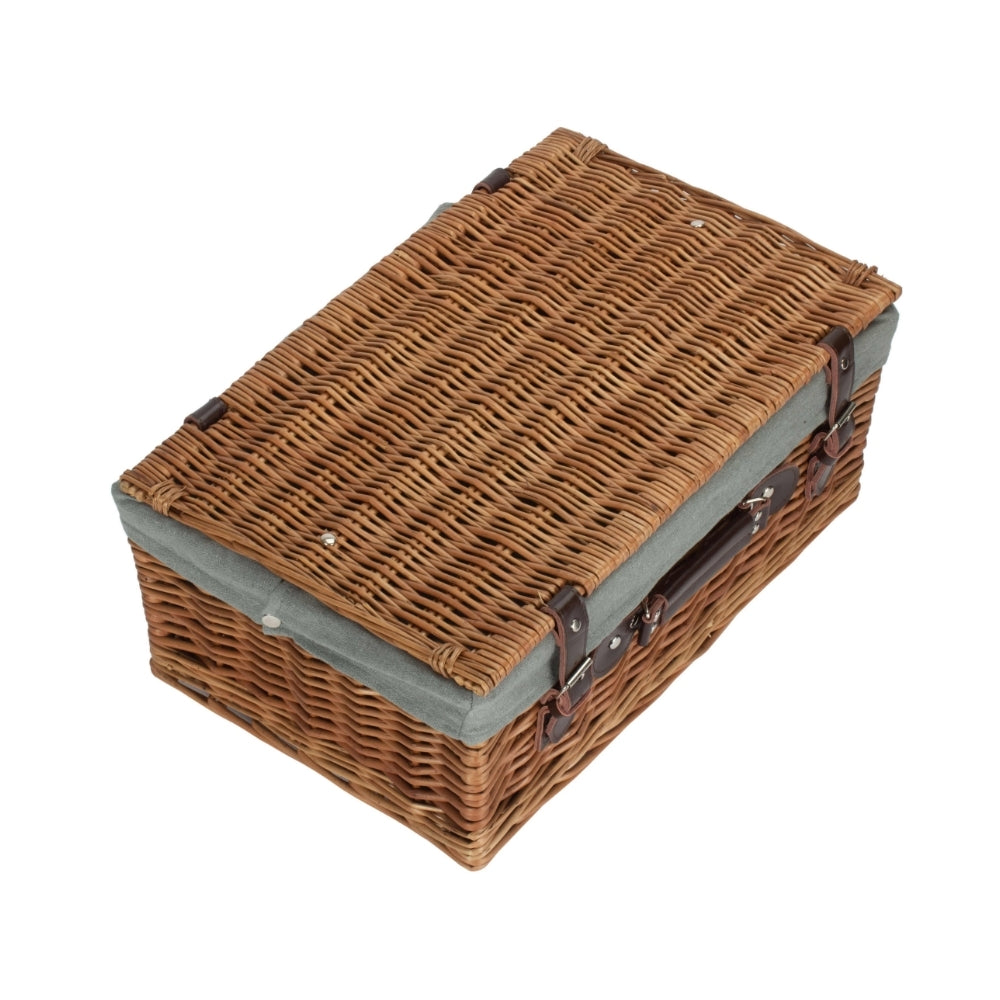 46cm Double Steamed Willow Wicker Picnic Basket