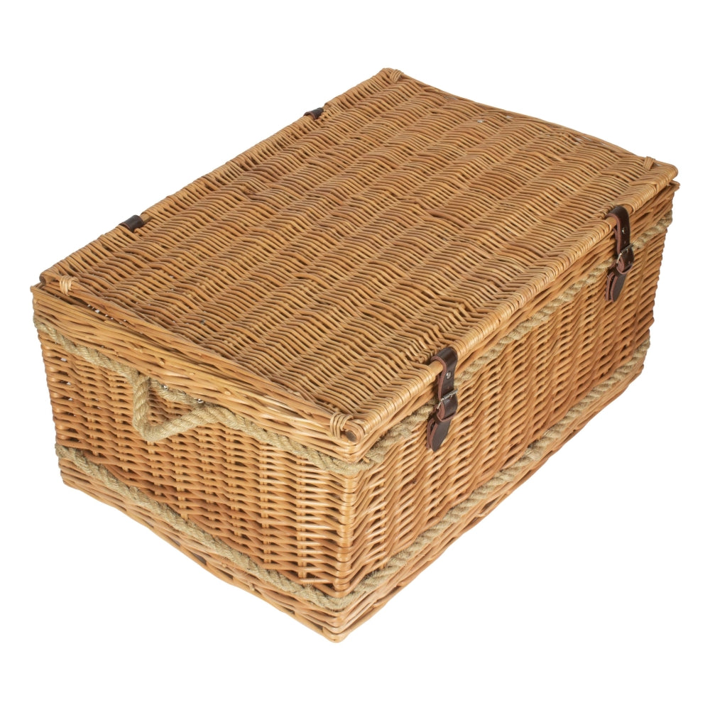 72cm Rope Handled Trunk Wicker Picnic Basket