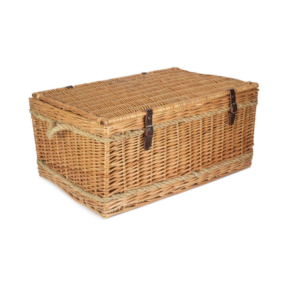 72cm Rope Handled Trunk Wicker Picnic Basket