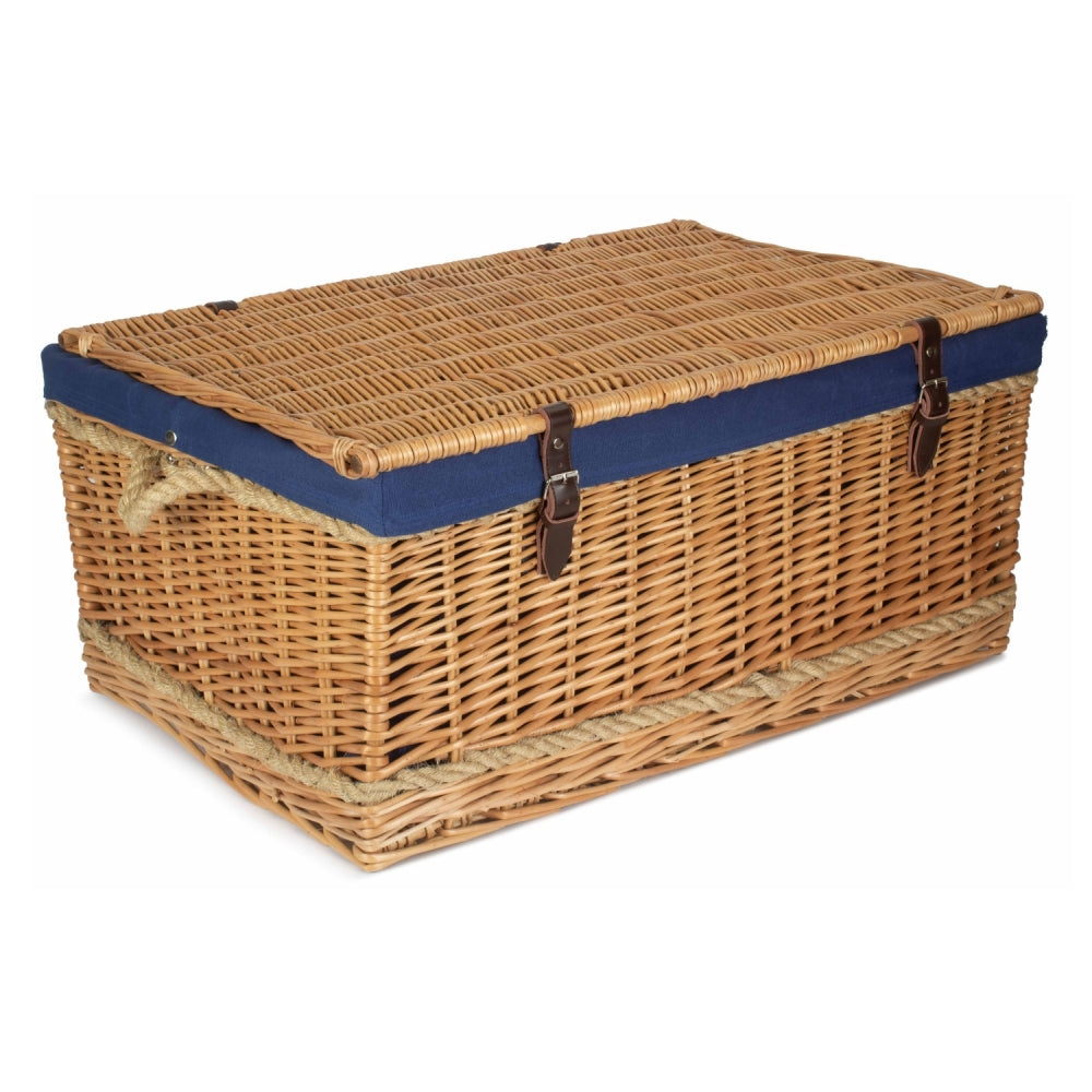 72cm Rope Handled Trunk Wicker Picnic Basket