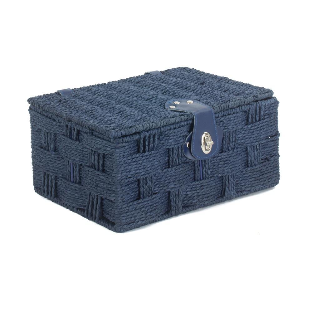 Twisted Blue Paper Storage Basket