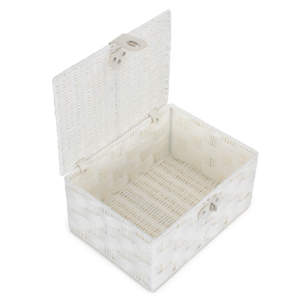 Twisted White Paper Rope Storage Basket