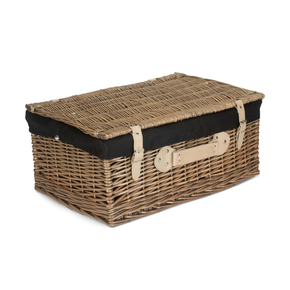 56cm Antique Wash Willow Picnic Wicker Basket