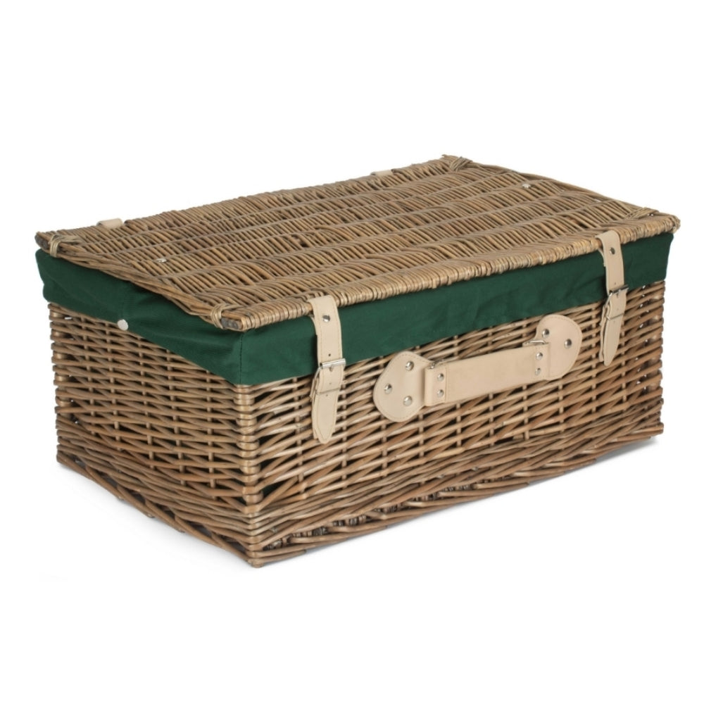 56cm Antique Wash Willow Picnic Wicker Basket