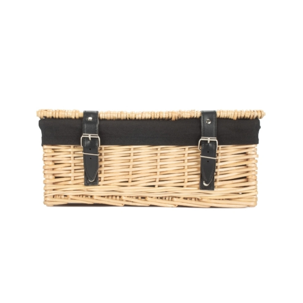 36cm Buff Wicker Empty Picnic Basket