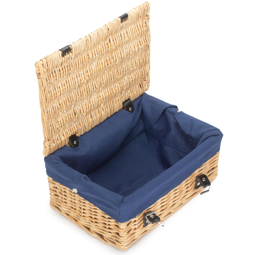 36cm Buff Wicker Empty Picnic Basket