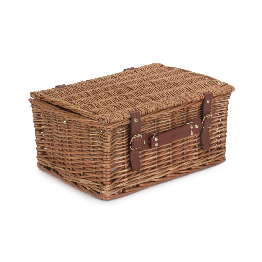 4 Person Green Tweed Classic Fitted Picnic Basket