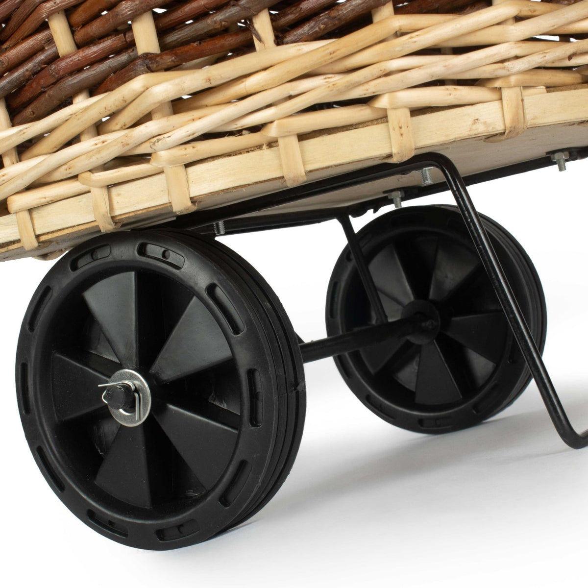 Wheeled Wicker Shopping Basket