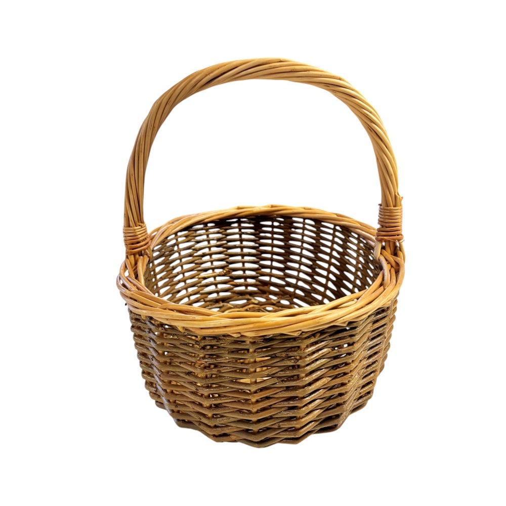Large Green Willow Hollander Wicker Shopping Basket