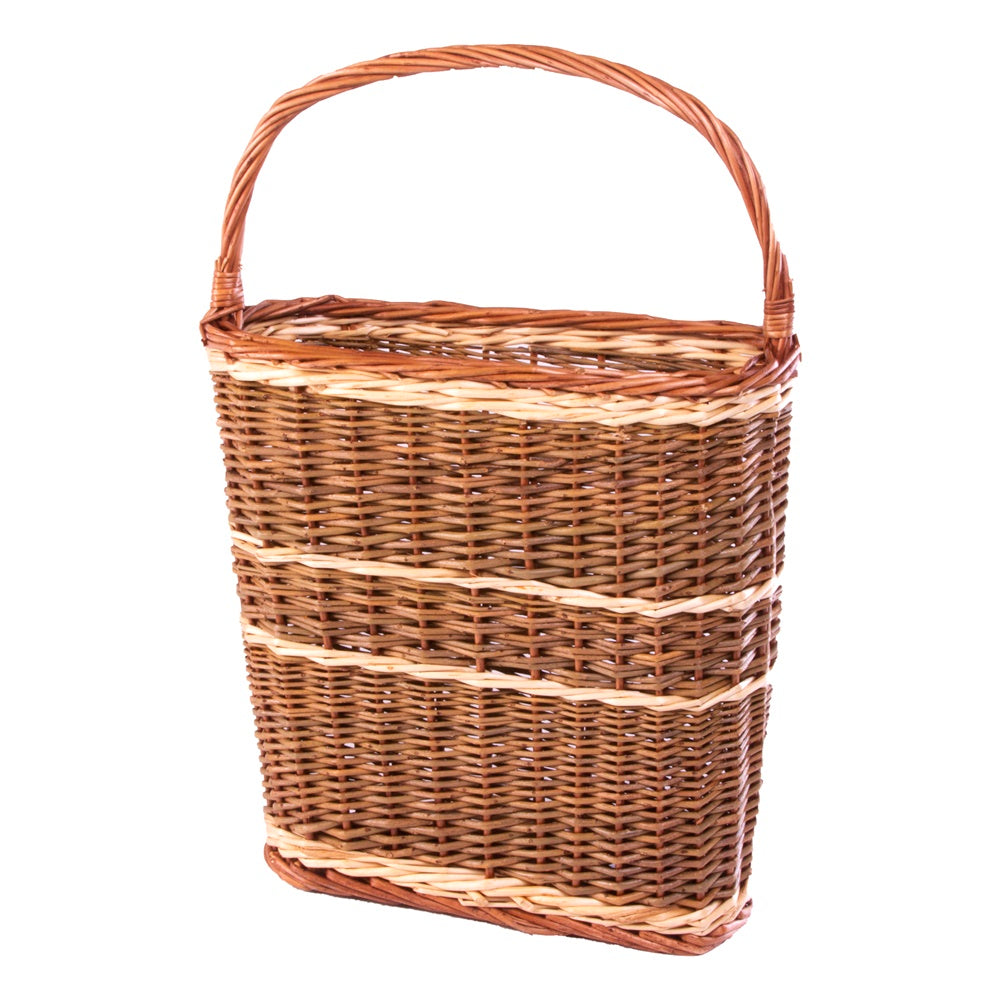 Oval Bottle Wicker Picnic Basket Carrier