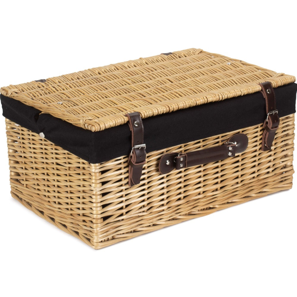 51cm Buff Willow Wicker Picnic Basket