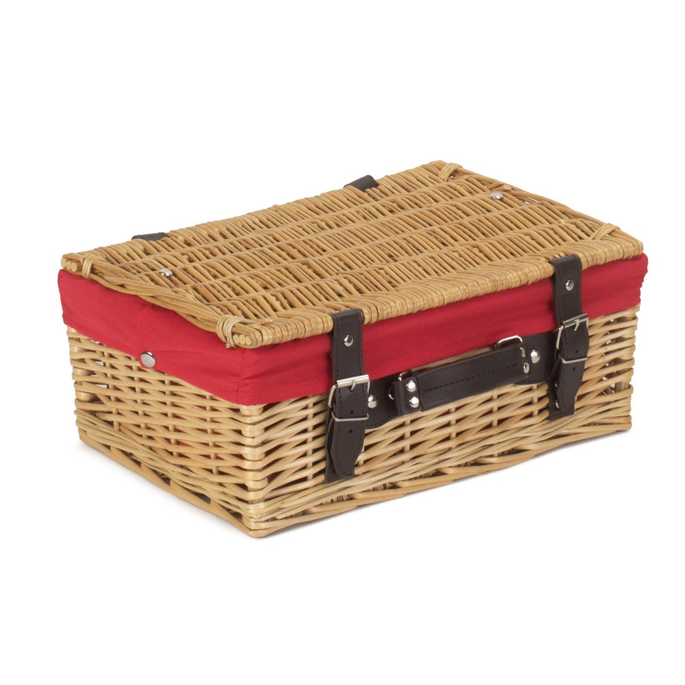 36cm Buff Willow Wicker Picnic Basket