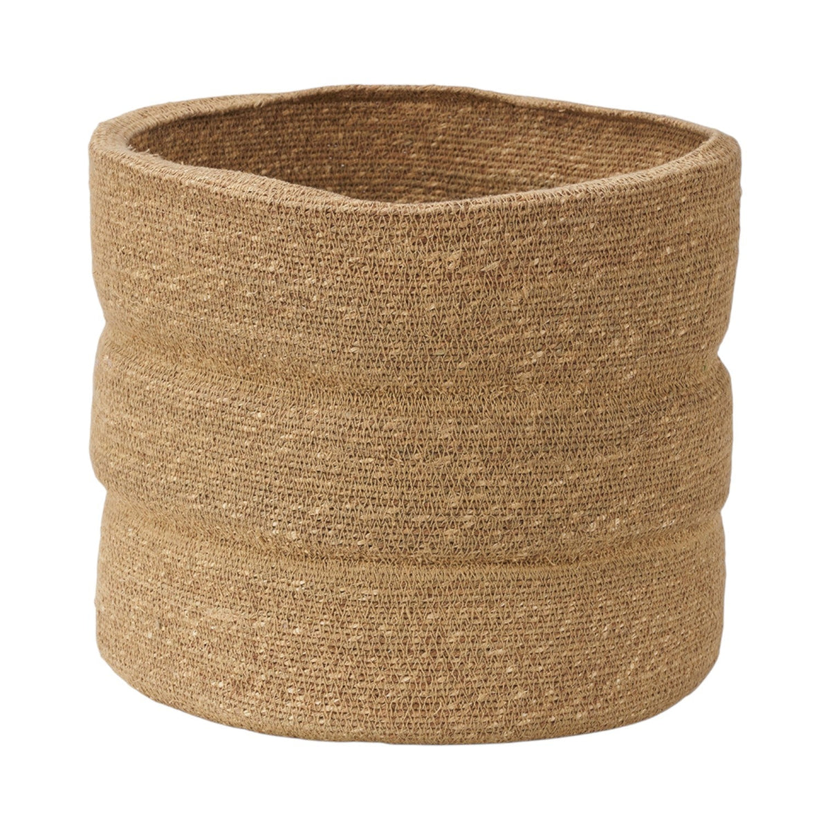 Seagrass Natural Ribbed Basket