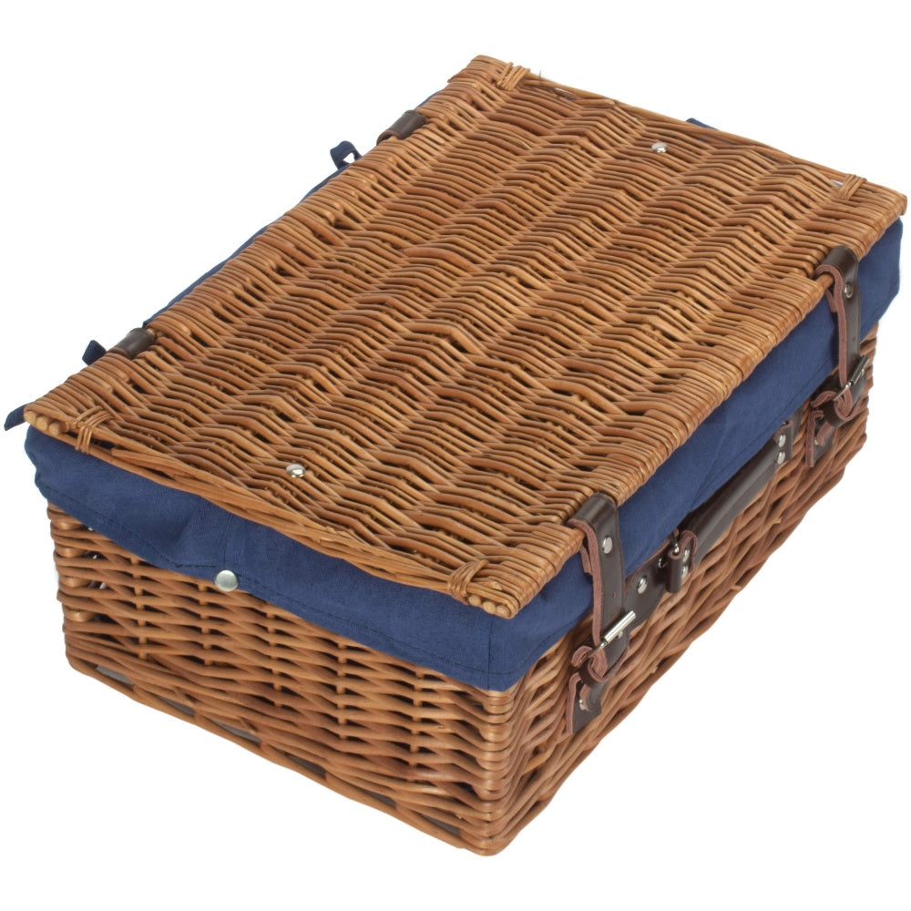 46cm Double Steamed Willow Wicker Picnic Basket