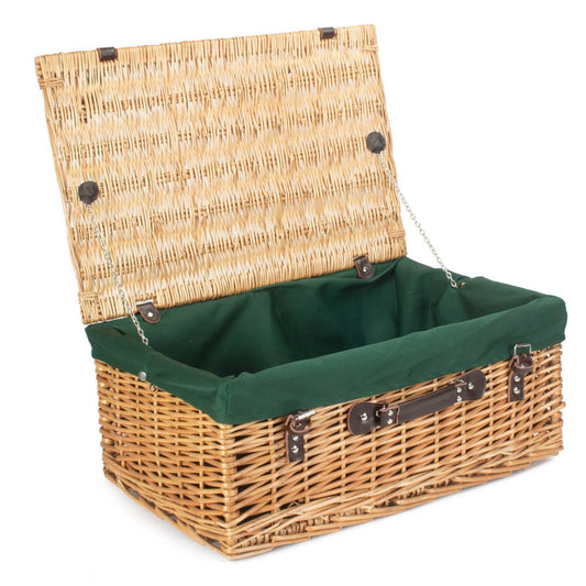 55cm Buff Willow Wicker Picnic Basket