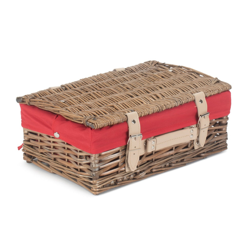 35cm Antique Wash Split Willow Wicker Basket