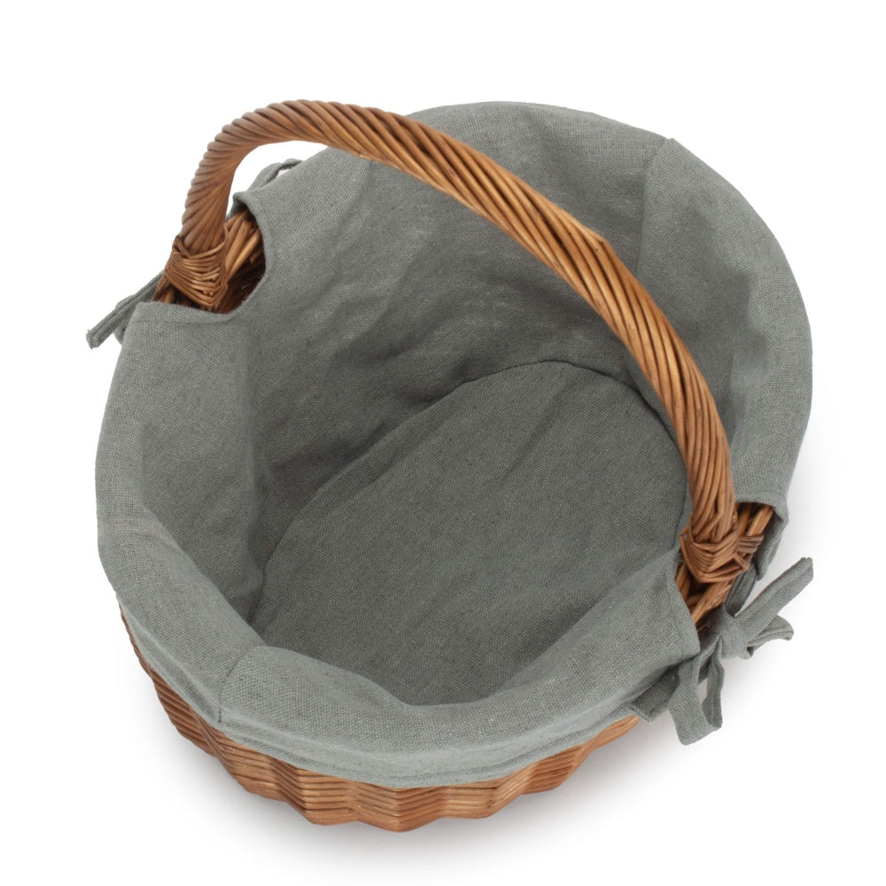 Double Steamed Oval Wicker Shopping Basket