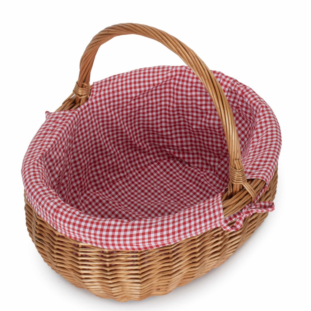 Large Deluxe Double Steamed Wicker Shopping Basket