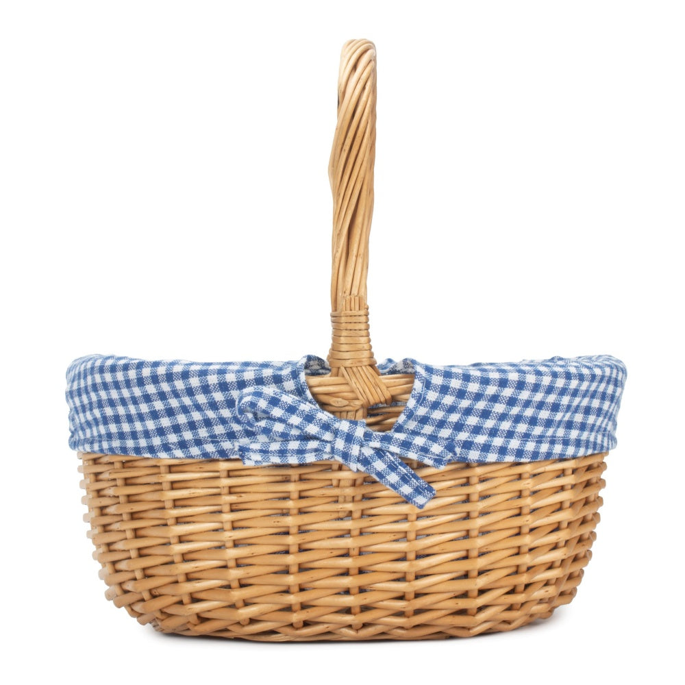 Full Buff Willow Children’s Oval Wicker Shopping Basket with Lining