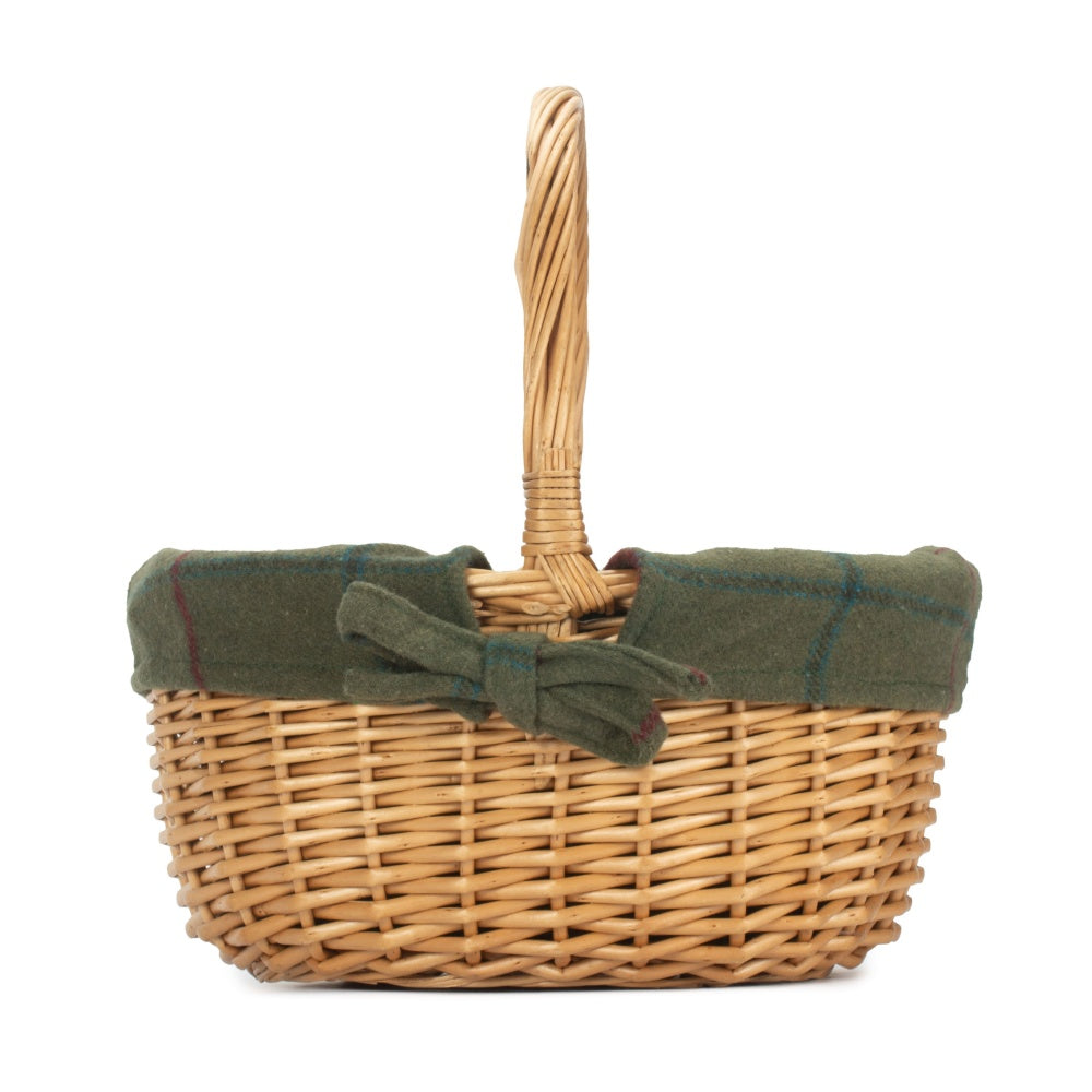 Full Buff Willow Children’s Oval Wicker Shopping Basket with Lining