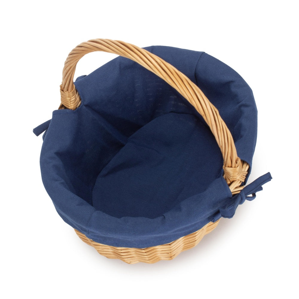 Full Buff Willow Children’s Oval Wicker Shopping Basket with Lining