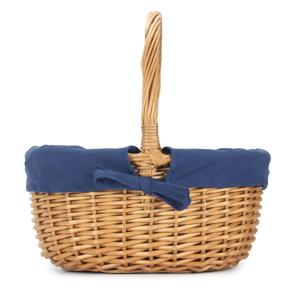 Full Buff Willow Children’s Oval Wicker Shopping Basket with Lining