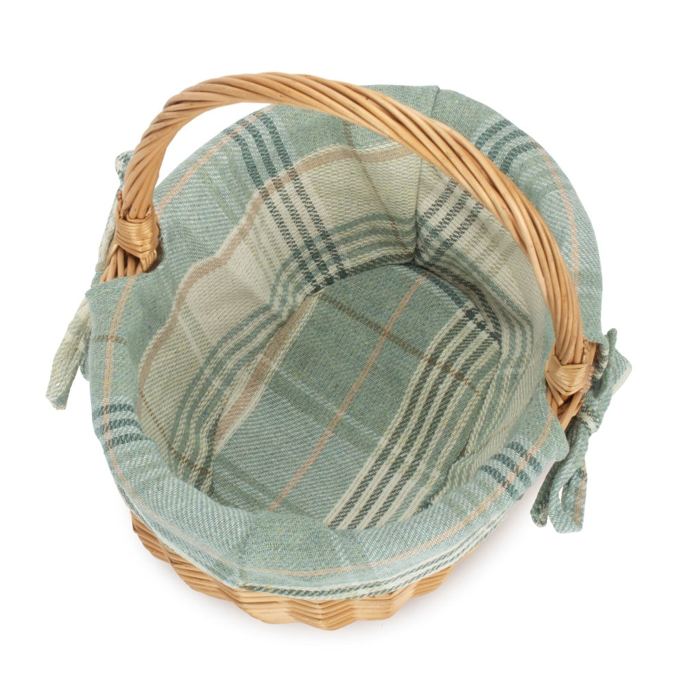 Full Buff Willow Children’s Oval Wicker Shopping Basket with Lining