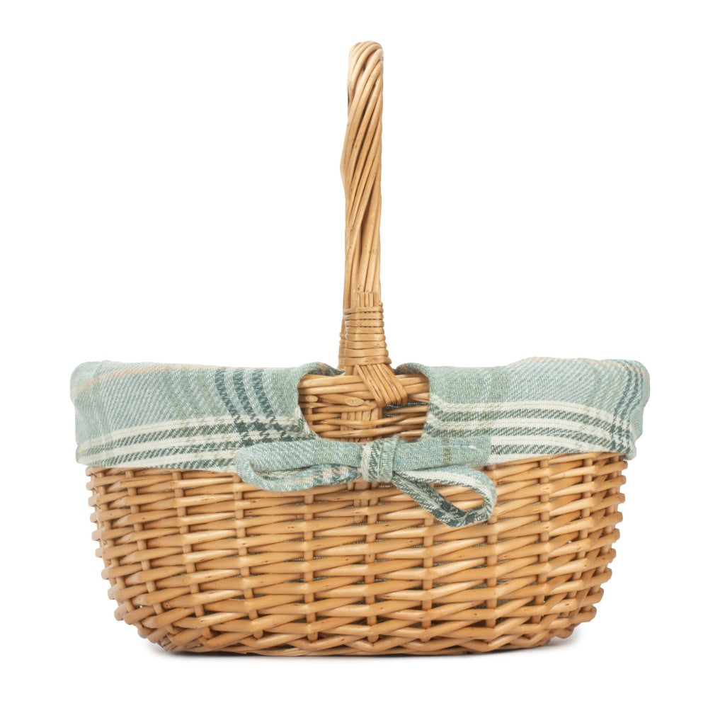 Full Buff Willow Children’s Oval Wicker Shopping Basket with Lining