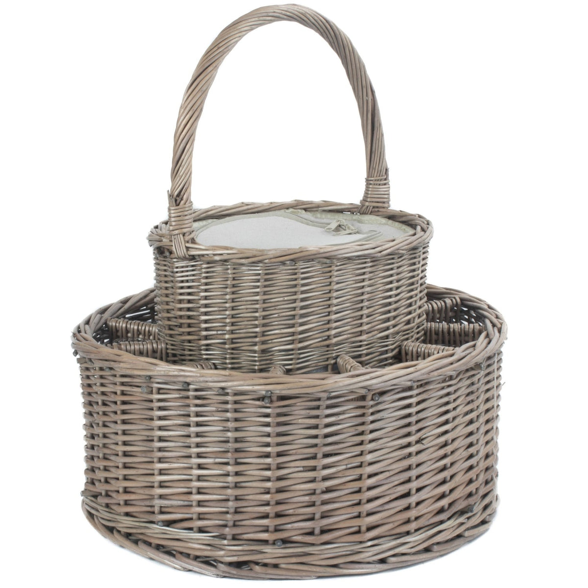 Chilled Wicker Drinks Basket with Glasses
