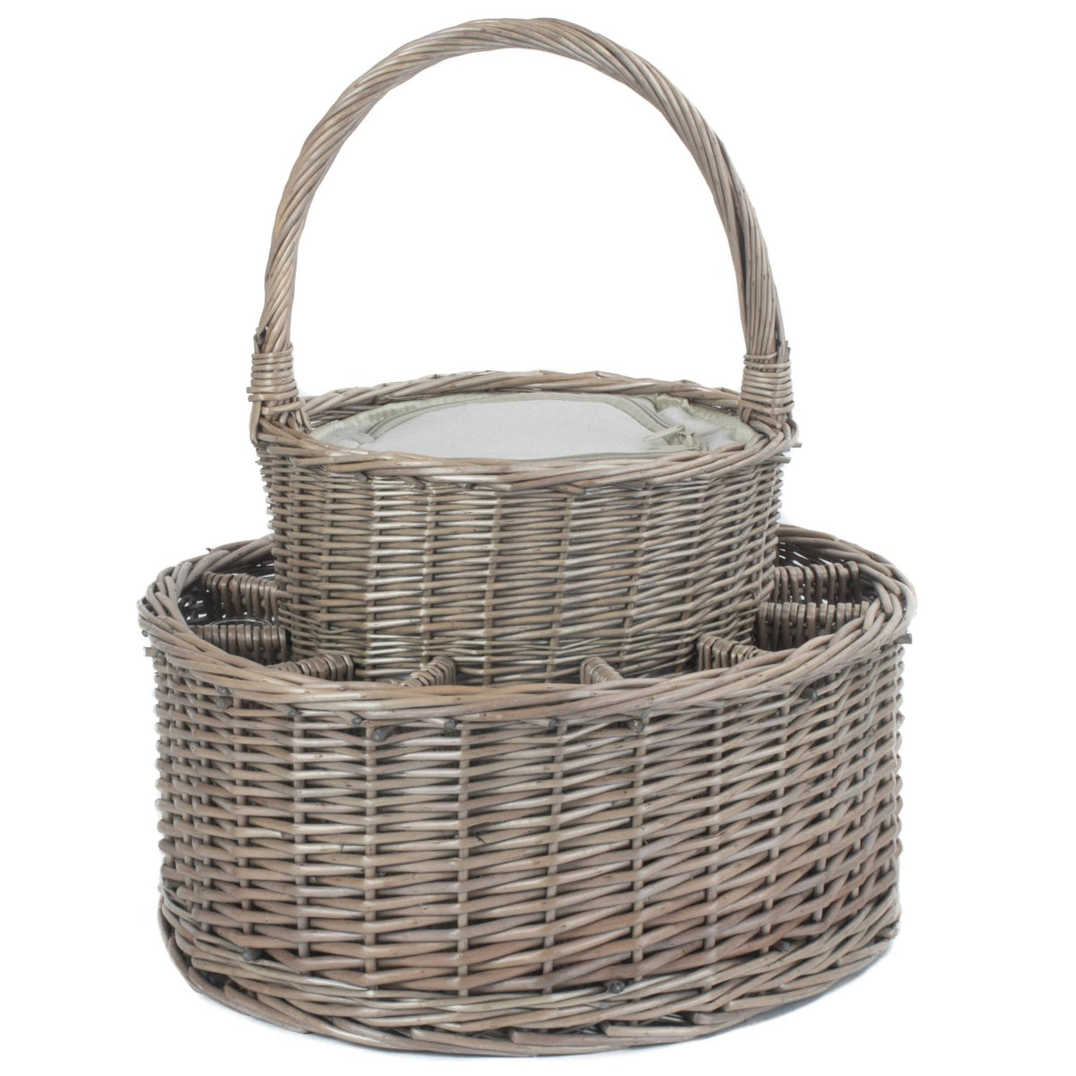 Chilled Wicker Drinks Basket with Glasses