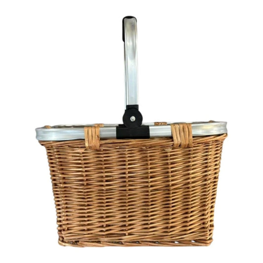 Double Steamed Folding Aluminium Handle Shopping Basket