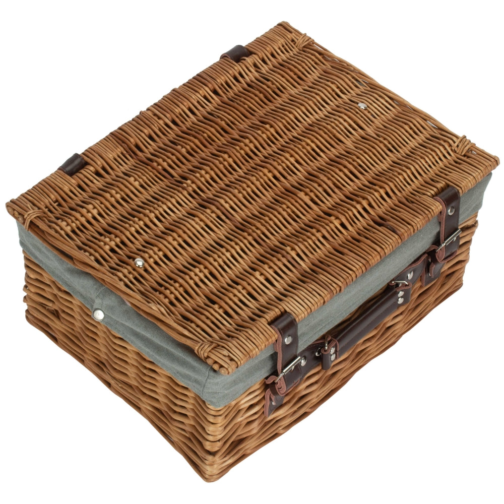 40cm Double Steamed Wicker Picnic Basket