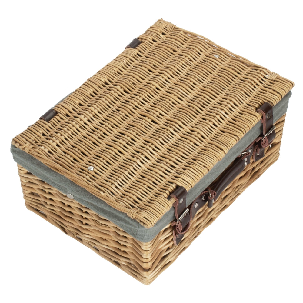 41cm Buff Willow Wicker Picnic Basket