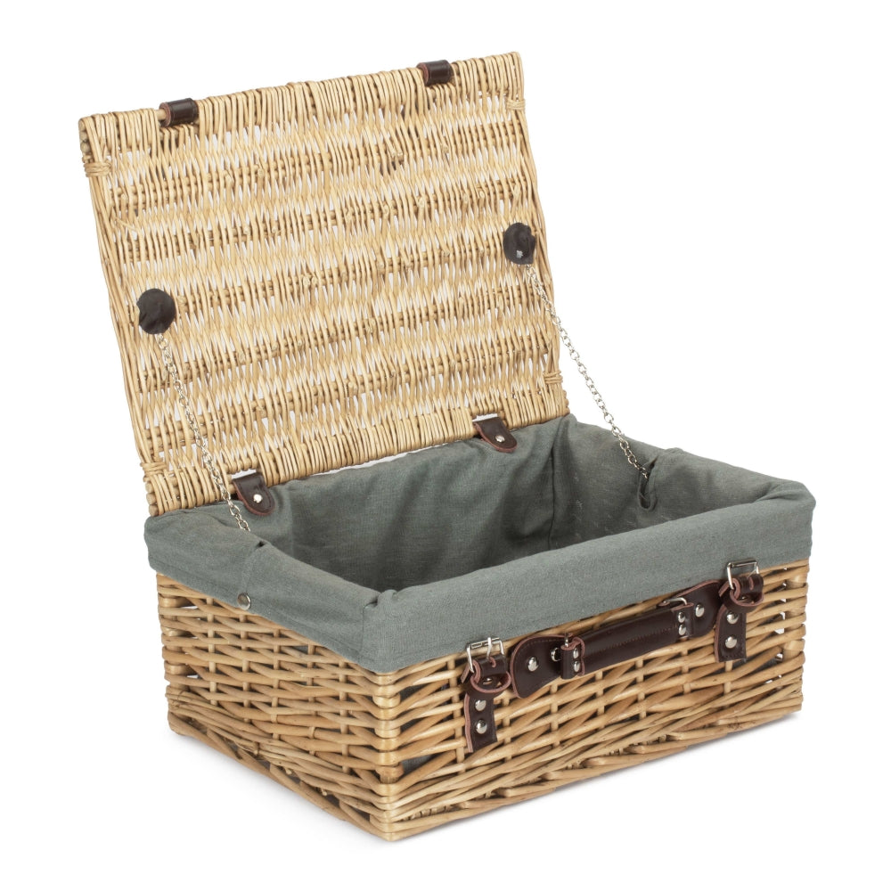 41cm Buff Willow Wicker Picnic Basket