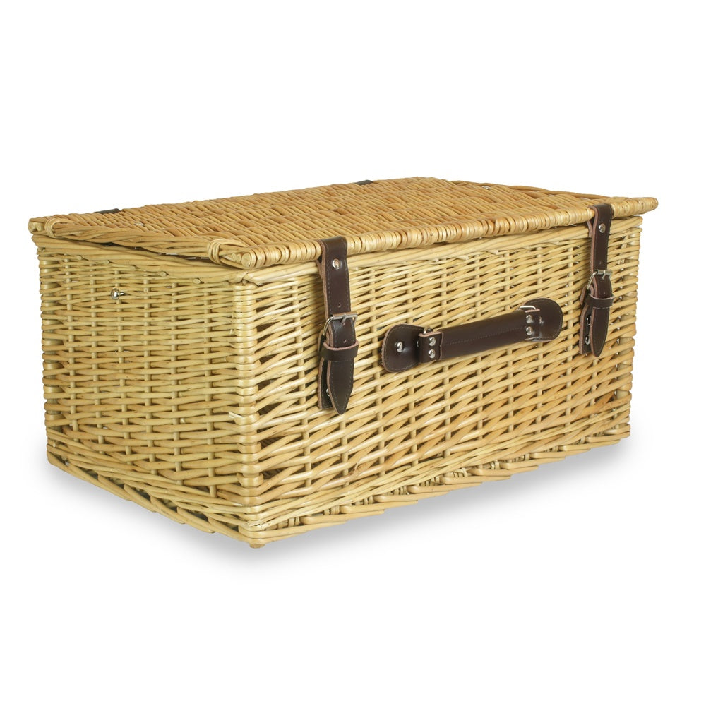 51cm Buff Willow Wicker Picnic Basket