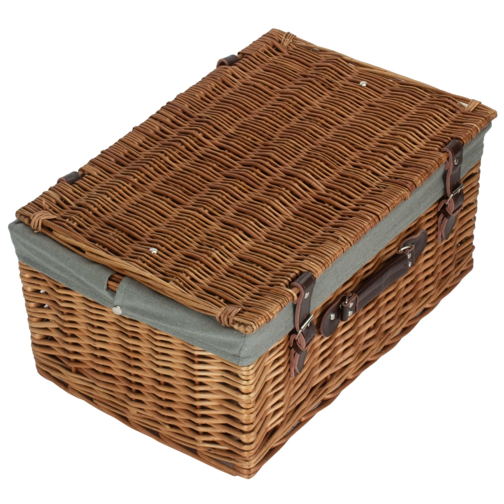 51cm Double Steamed Willow Wicker Picnic Basket