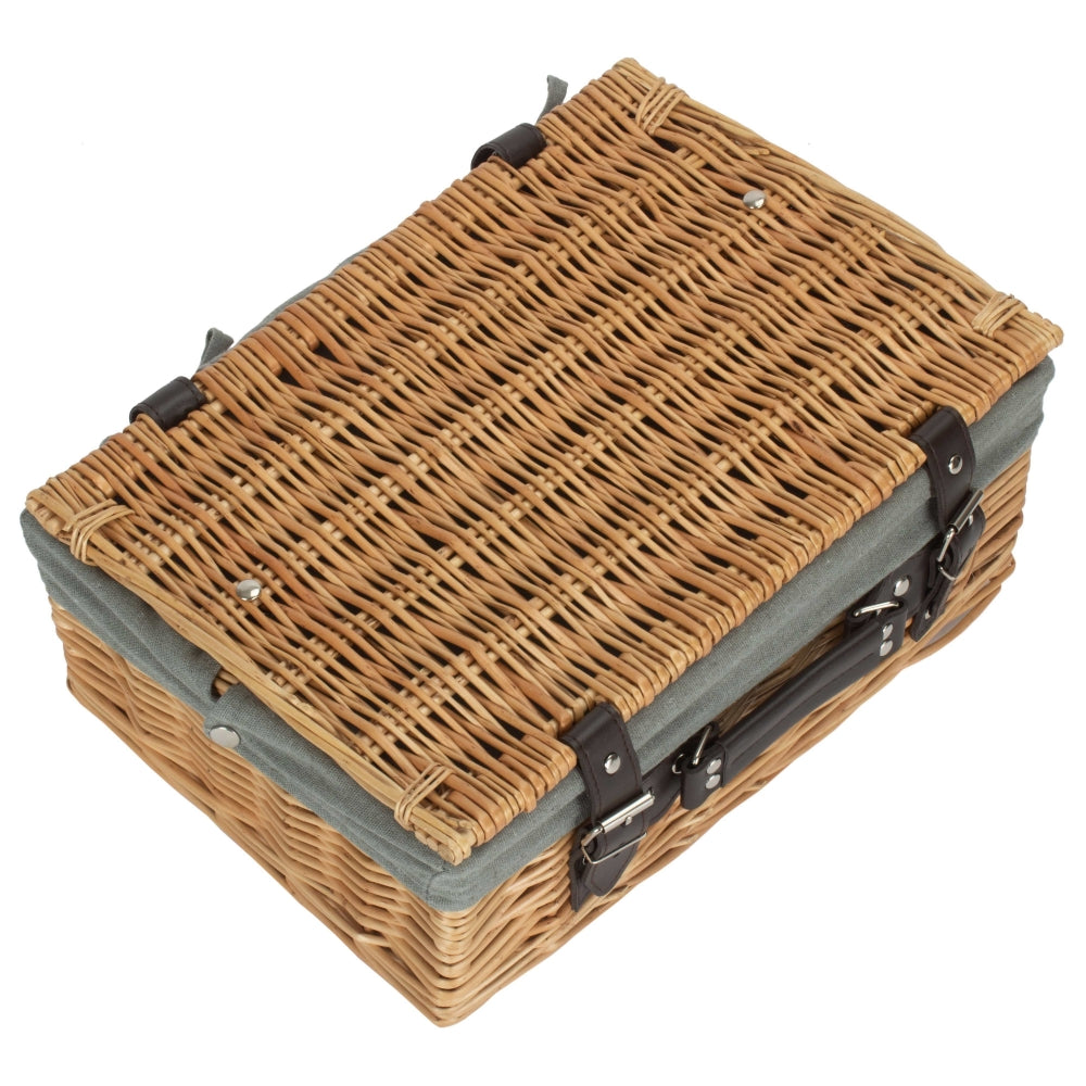 36cm Buff Willow Wicker Picnic Basket