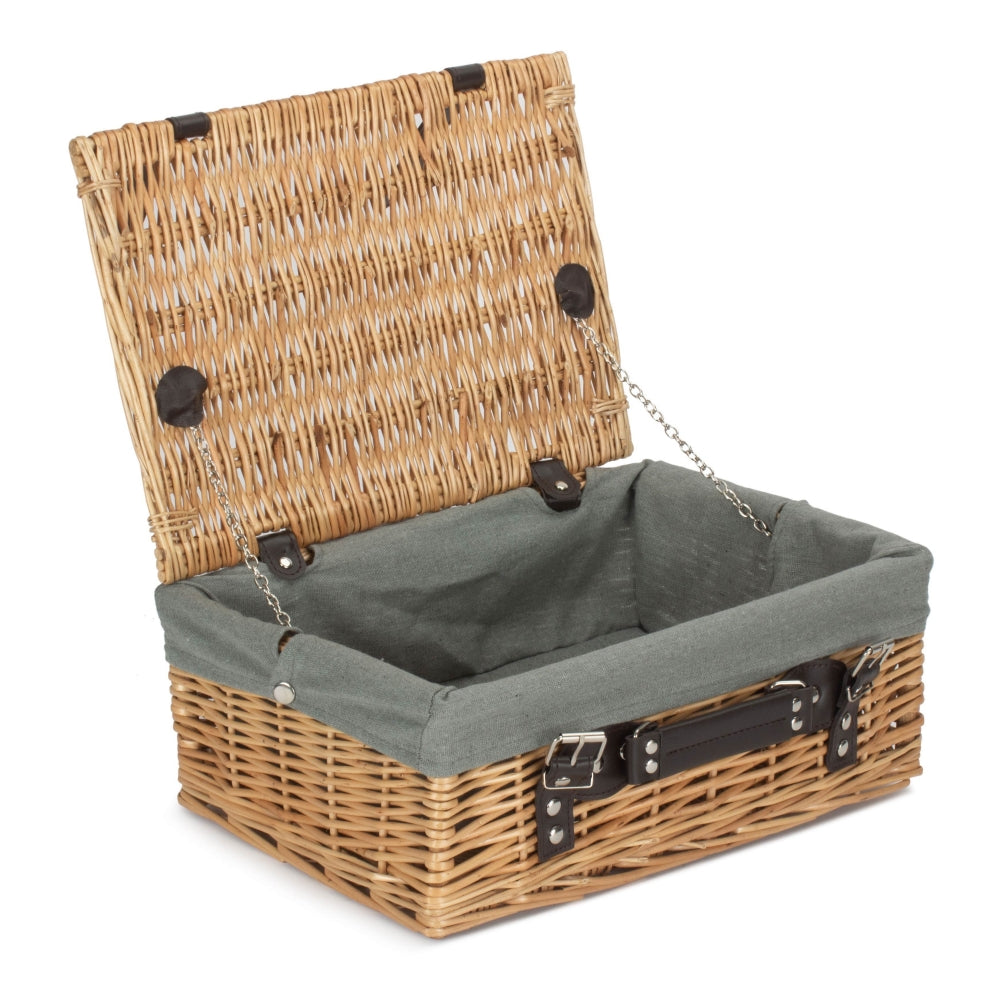 36cm Buff Willow Wicker Picnic Basket