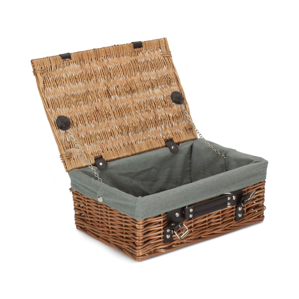 36cm Double Steamed Willow Wicker Picnic Basket