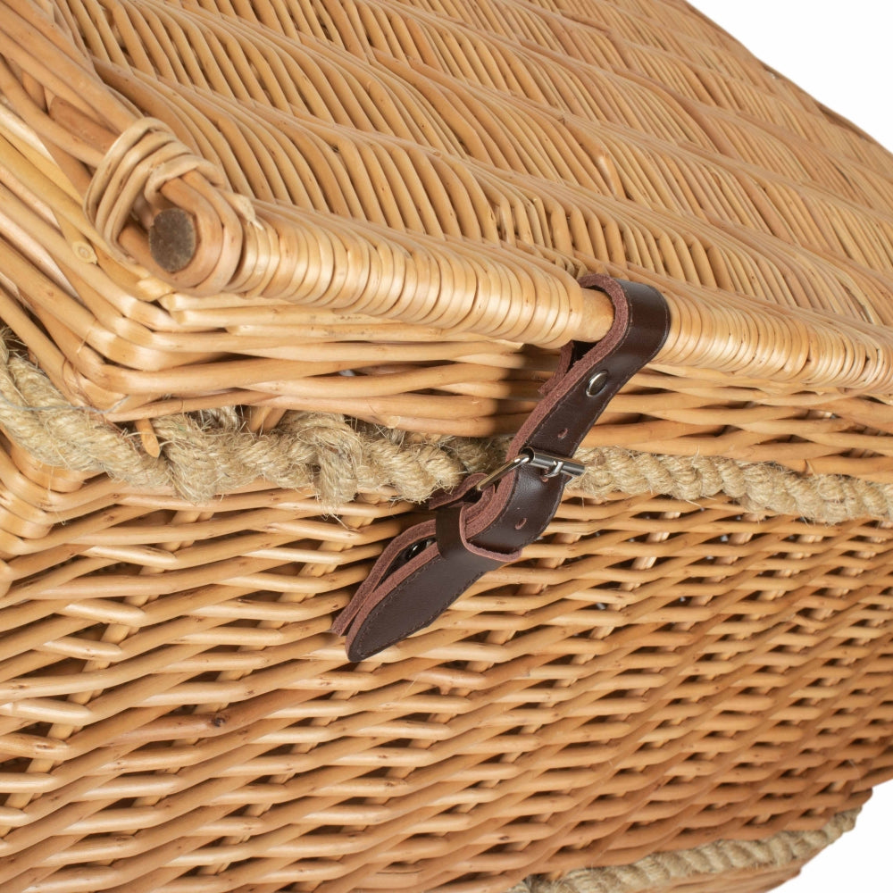 72cm Rope Handled Trunk Wicker Picnic Basket