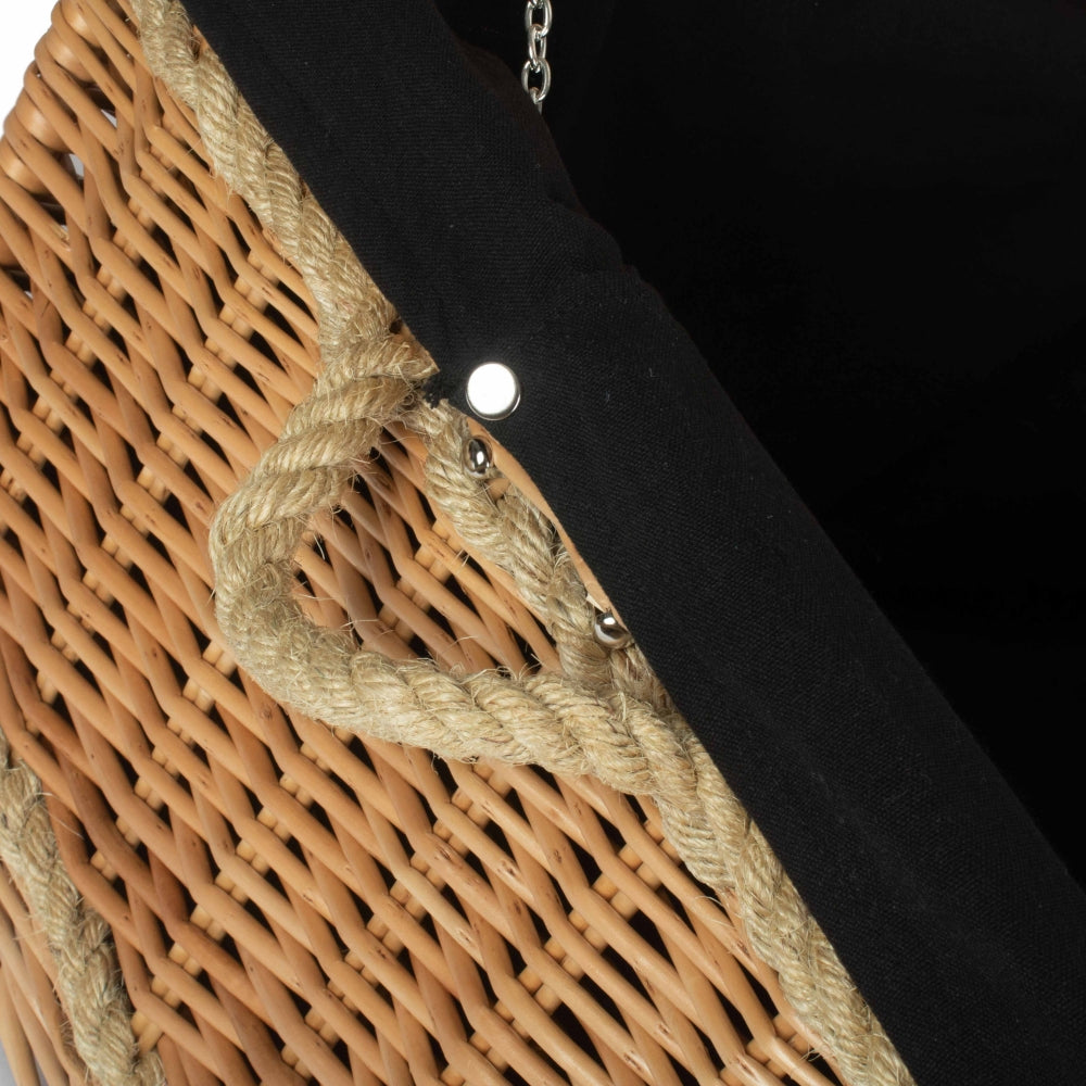 72cm Rope Handled Trunk Wicker Picnic Basket