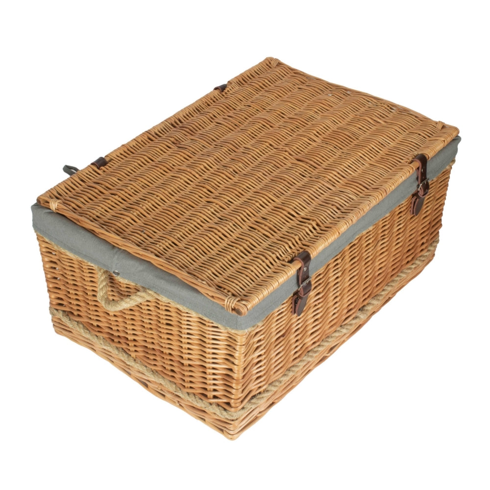 72cm Rope Handled Trunk Wicker Picnic Basket